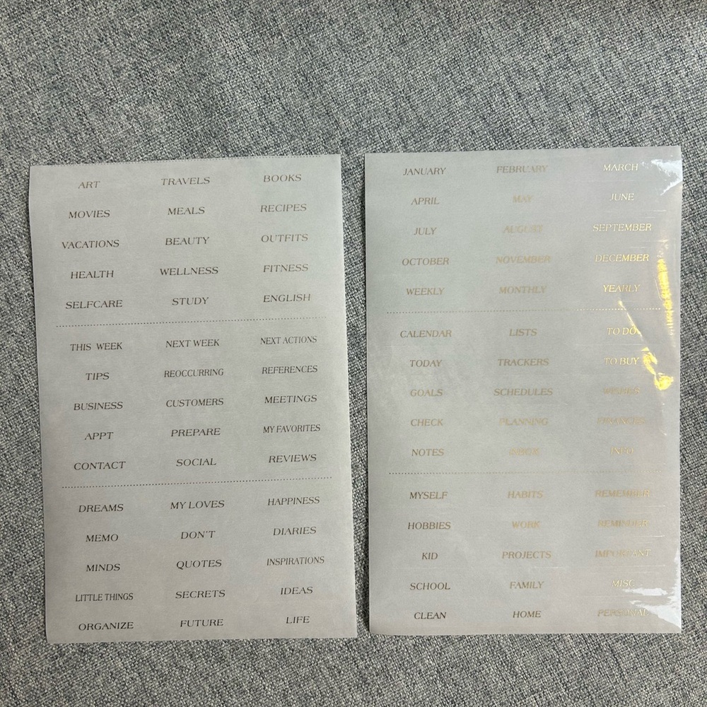 Stickers for tabs